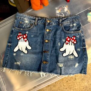 Zara Minnie Denim Skirt
